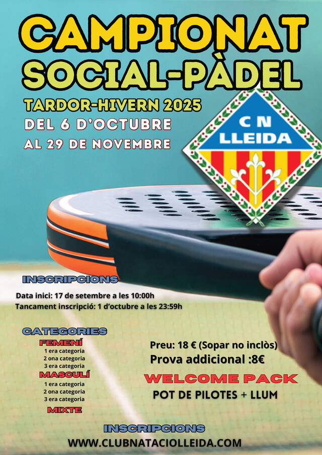 Campionat Social - Pàdel Tardor Hivern 2025