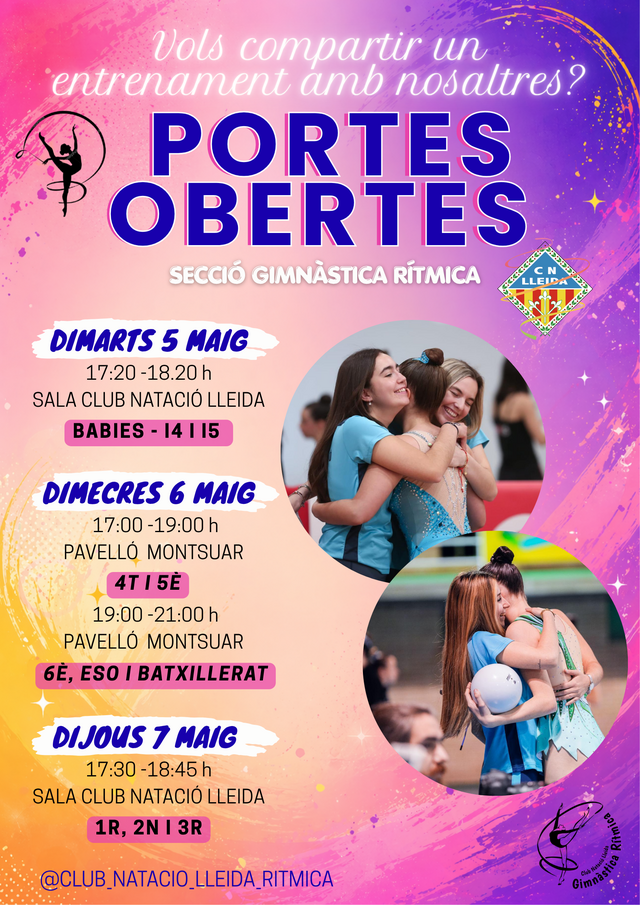 PORTES OBERTES SECCIÓ GIMNÀSTICA RÍTMICA 2026