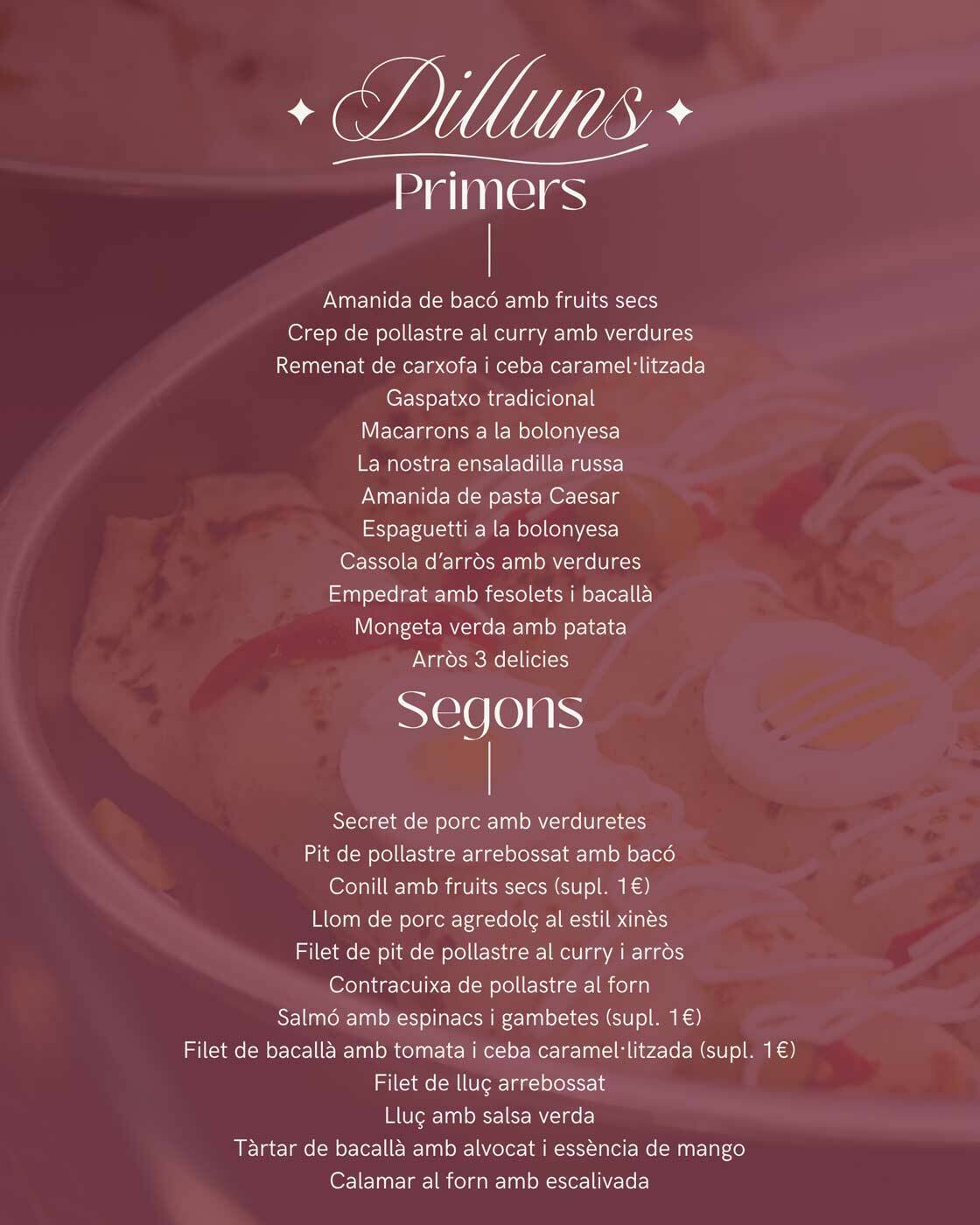 MENÚ SEMANAL