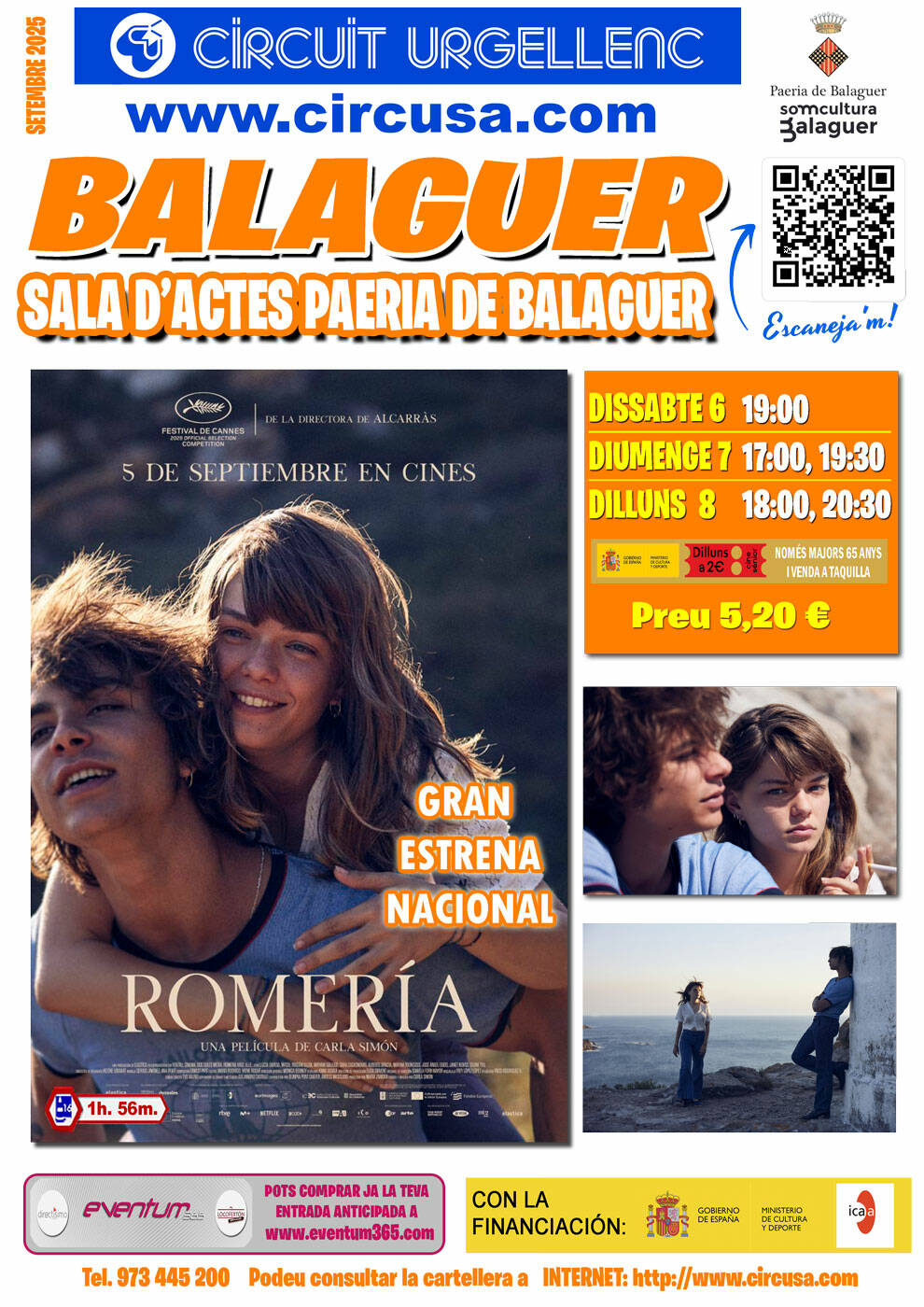 CINEMA SETEMBRE 6, 7 i 8