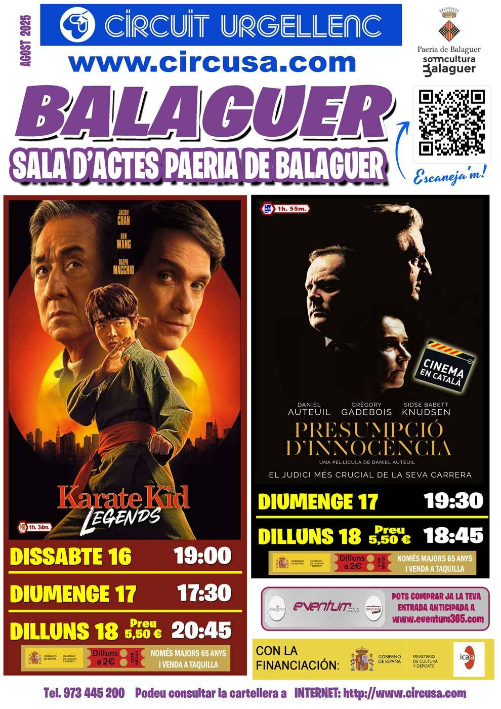 CINEMA AGOST 16, 17 i 18