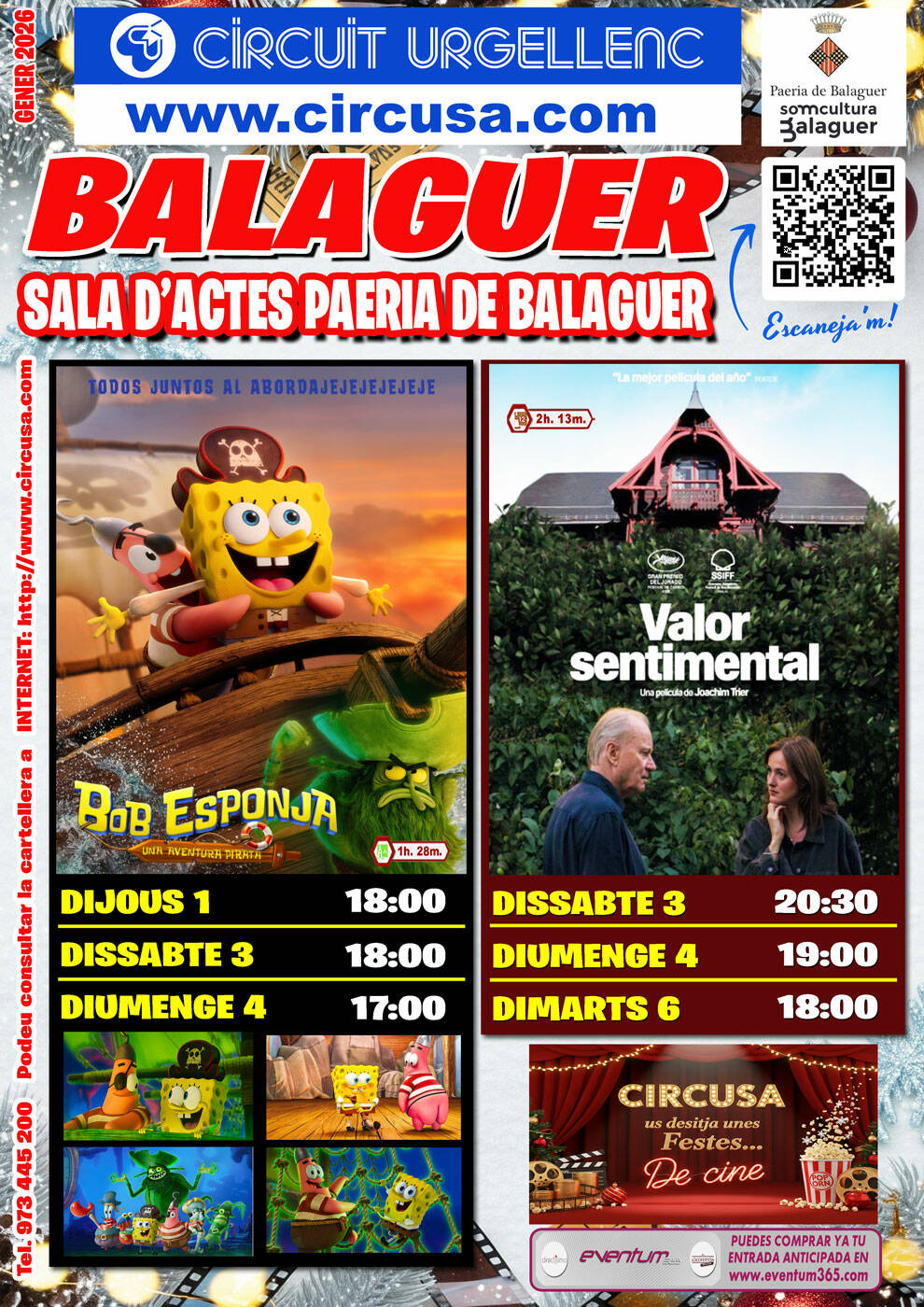 CINE ENERO 1, 3, 4 y 6