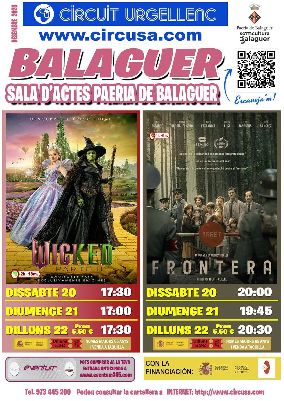 CINE DICIEMBRE 20, 21 y 22