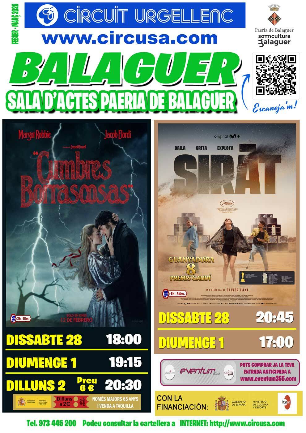 CINE FEBRERO 28, 1 y 2 DE MARZO