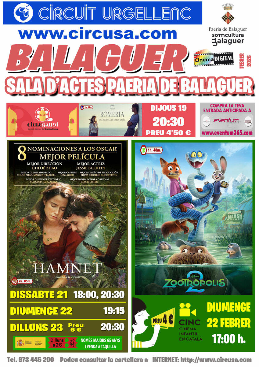 CINEMA FEBRER 21, 22 i 23