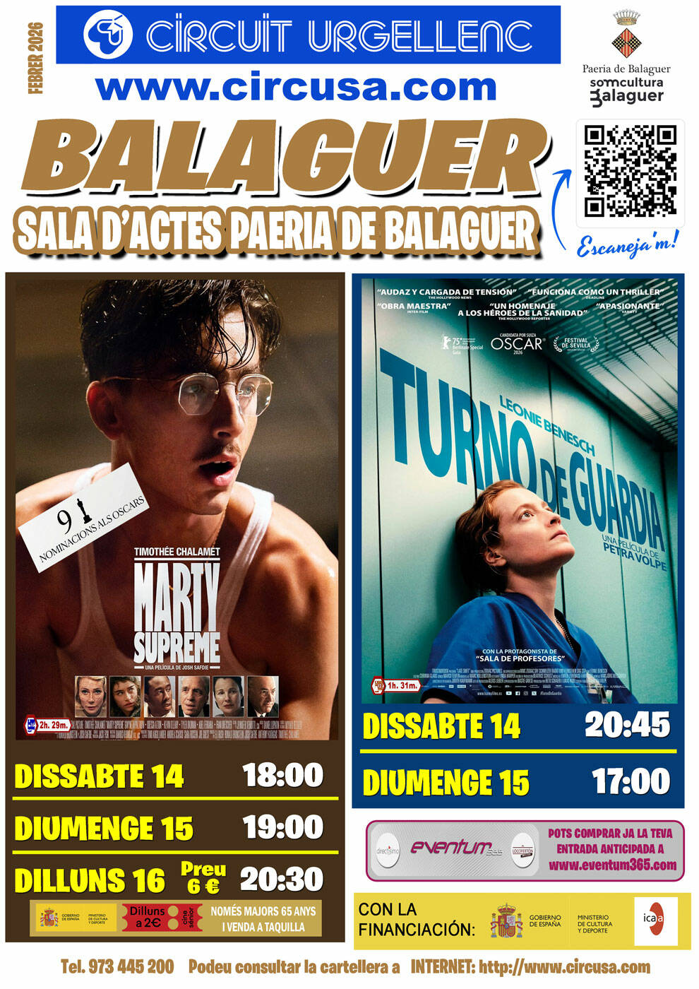 CINE FEBRERO 14, 15 y 16