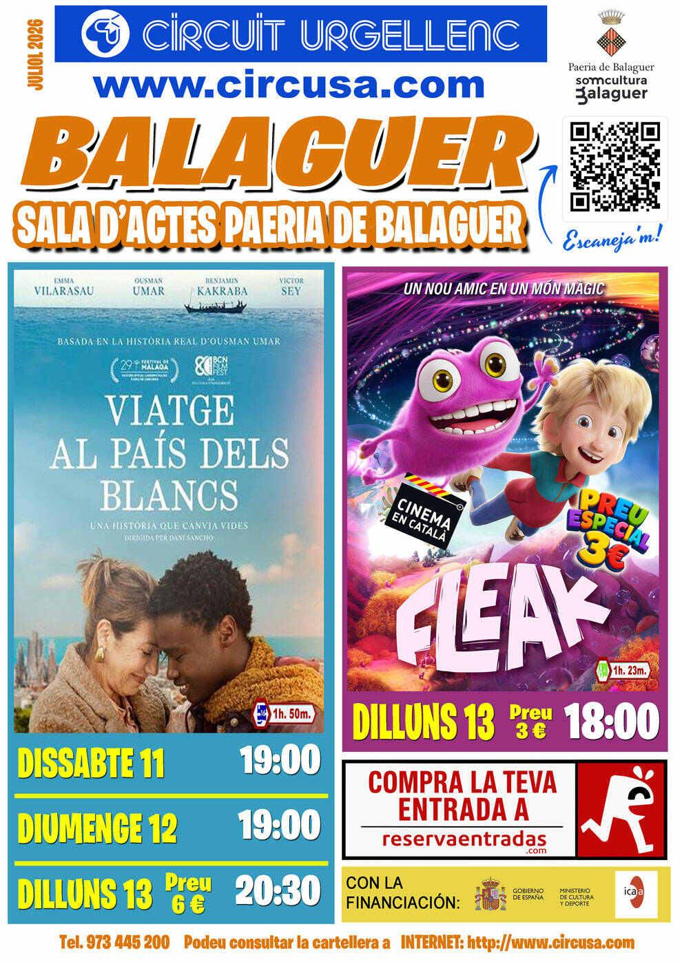CINE JULIO 11, 12 y 13