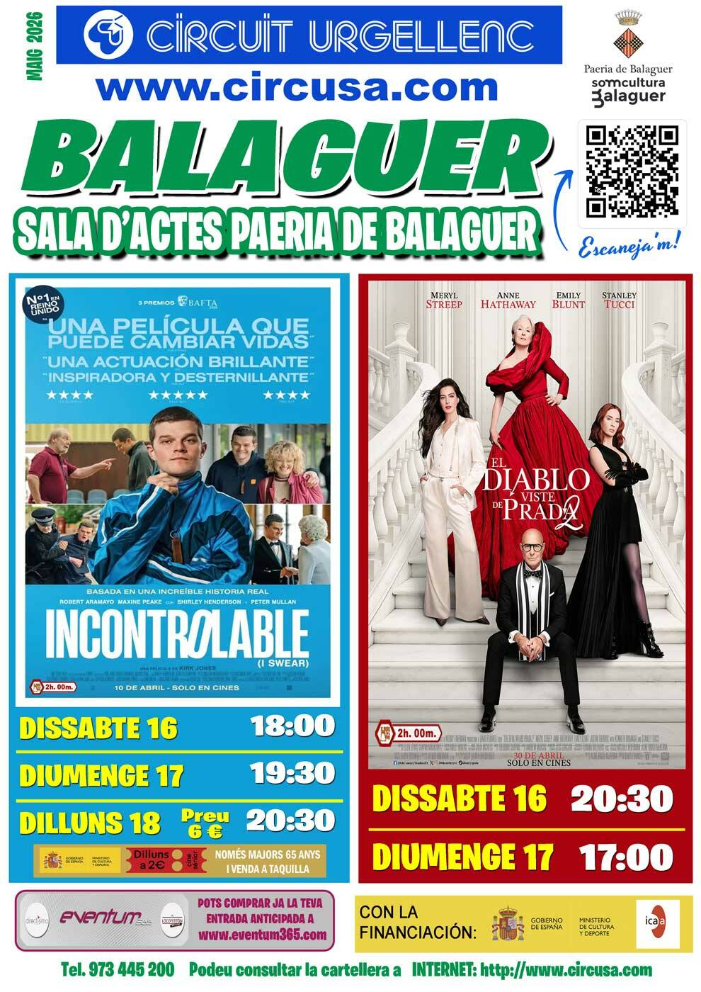 CINEMA MAIG 16, 17 i 18