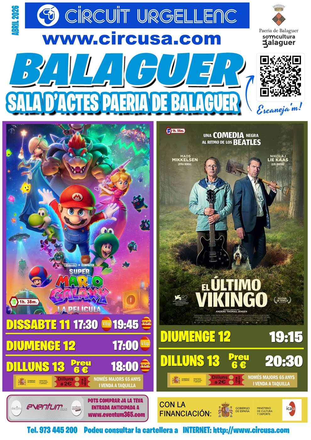 CINEMA ABRIL 11, 12 i 13