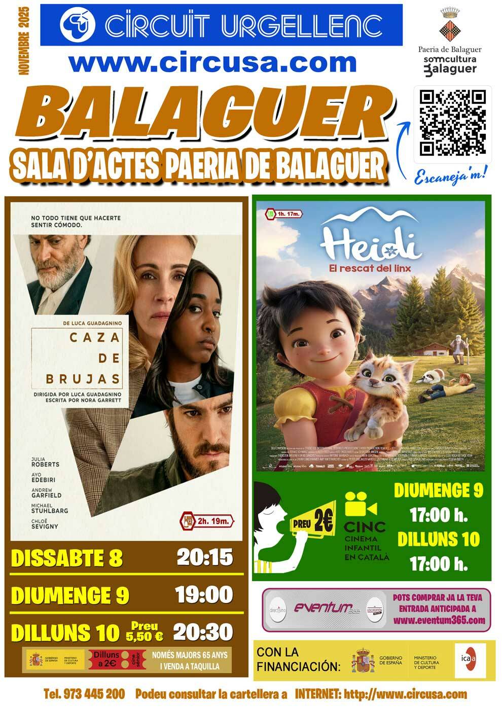 CINE NOVIEMBRE 8, 9 y 10