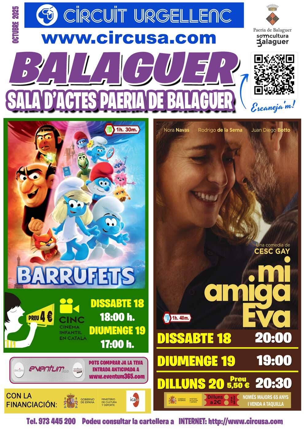 CINE OCTUBRE 18, 19 y 20