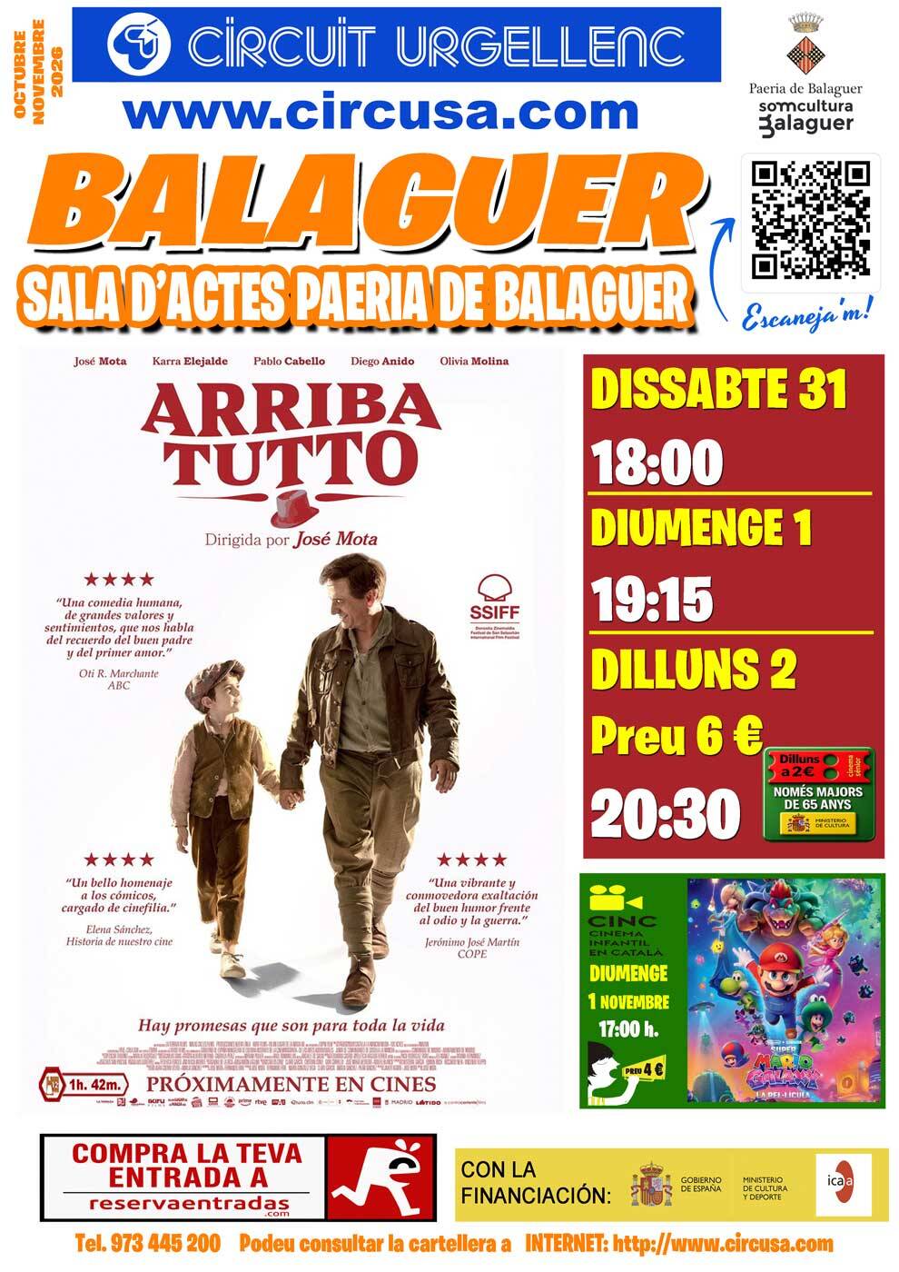CINE OCTUBRE 31, y 1, 2 DE NOVIEMBRE