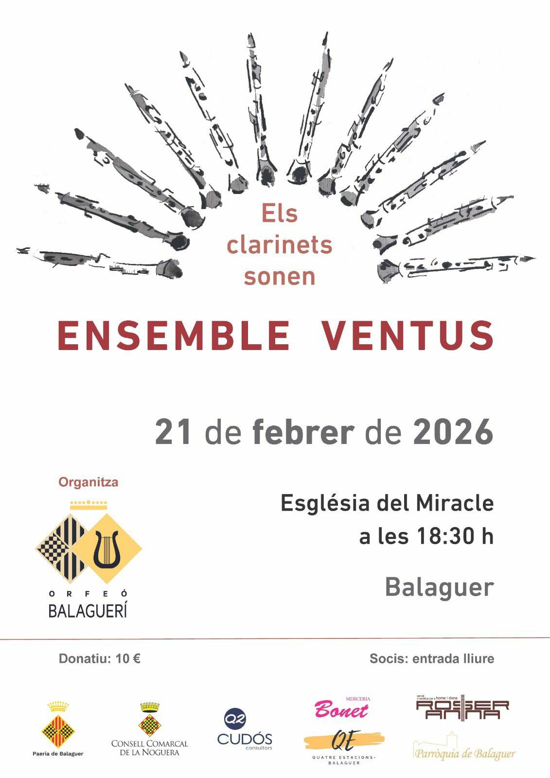 ENSAMBLE VENTUS: EL CLARINETE COMO ALMA Y MOTOR MUSICAL