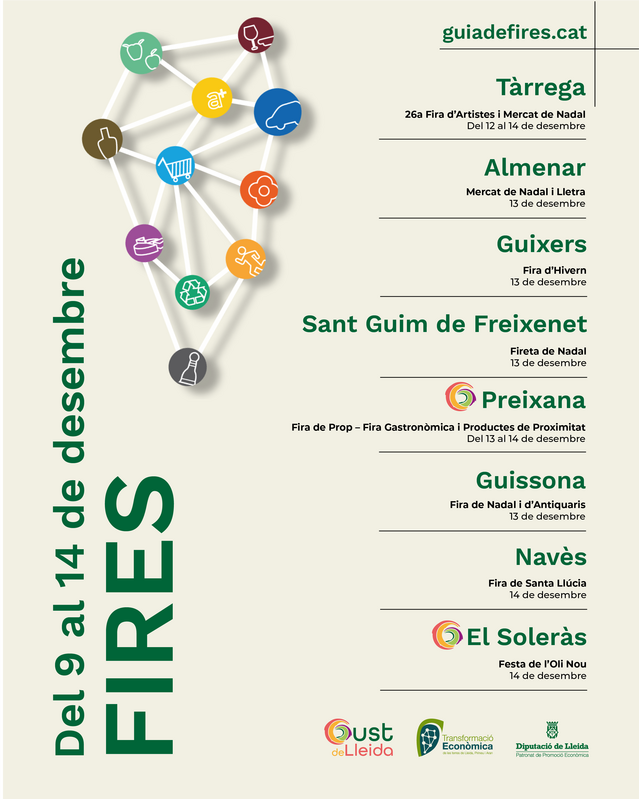 Art, gastronomia i producte de proximitat marquen les fires de mitjan desembre a Lleida