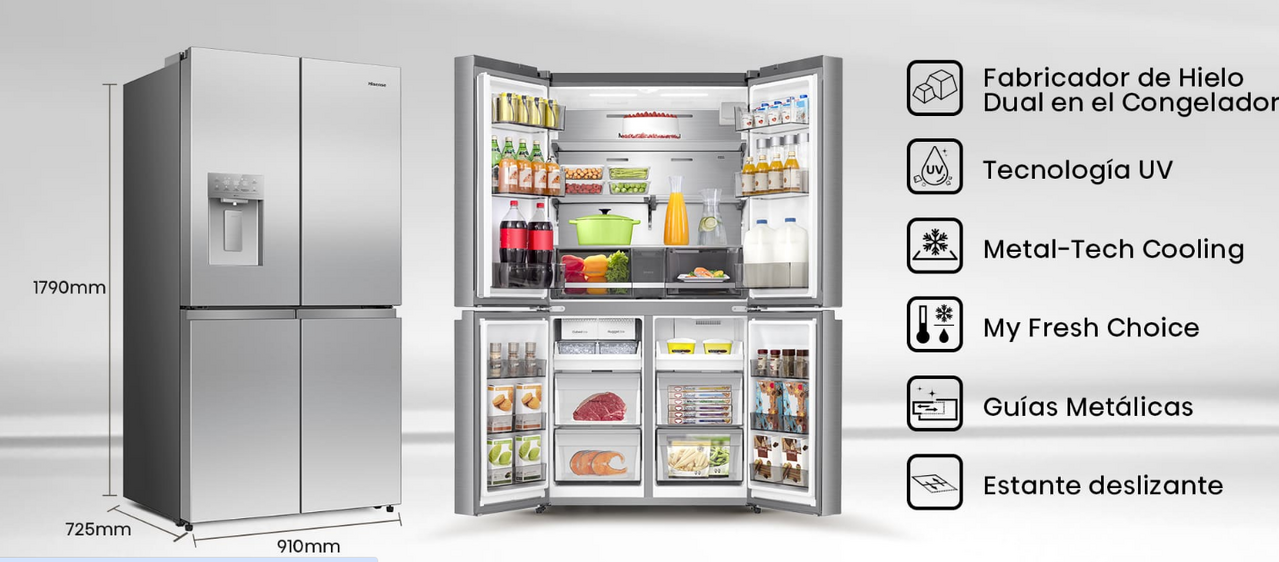 FRIGORÍFICO AMERICANO HISENSE RQ640P55SD