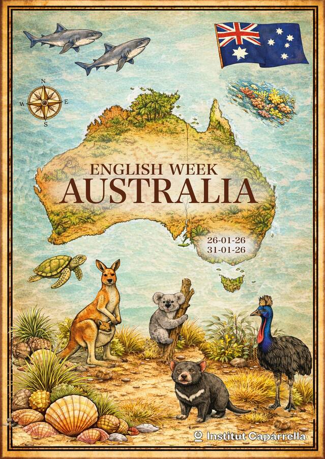 L’alumnat d’Arts Gràfiques crea la imatge de l’English Week sobre Austràlia