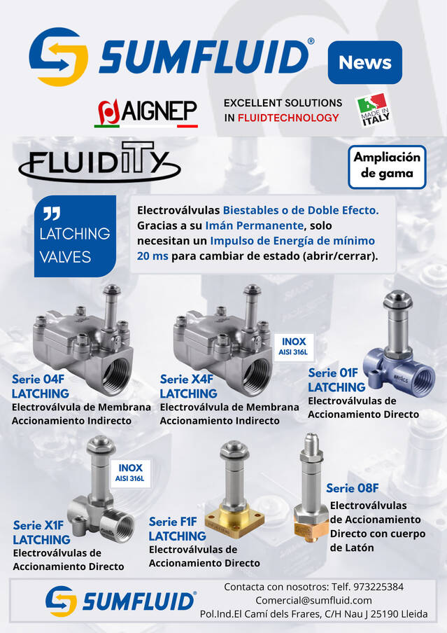 Electroválvulas biestables o doble efecto