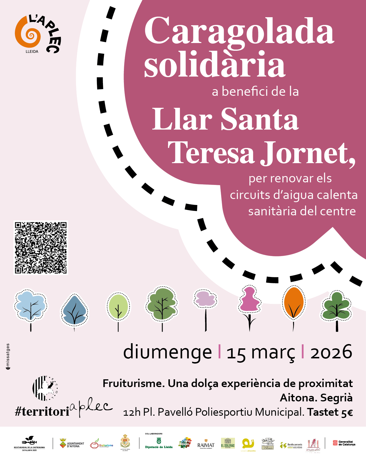 Caragolada Solidaria en Fruiturisme Aitona a beneficio de la Llar Santa Teresa de Jornet