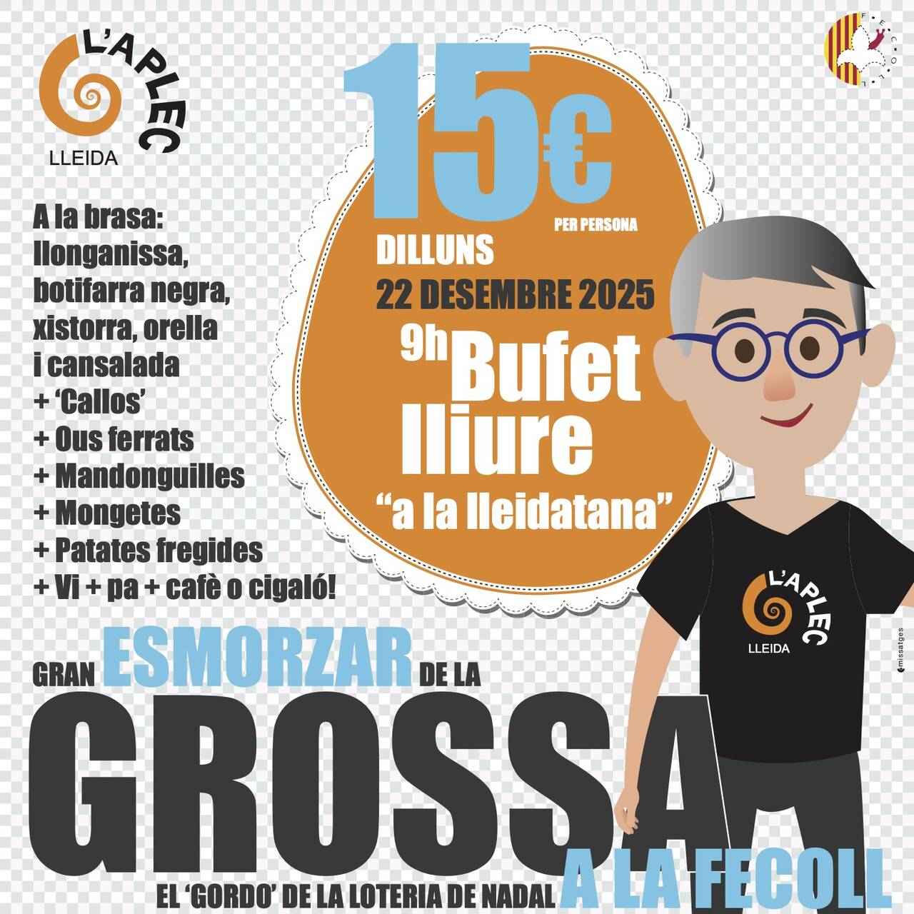 Gran esmorzar de la Grossa de Nadal a la Fecoll