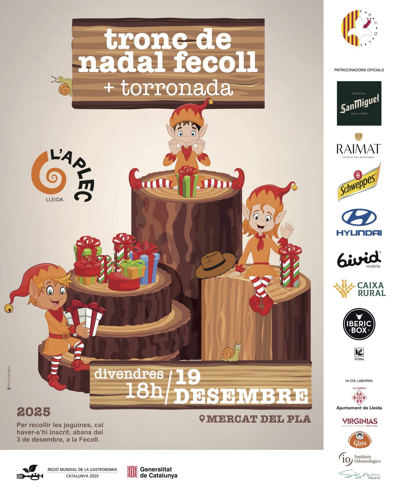 Tronco de Navidad y Turronada