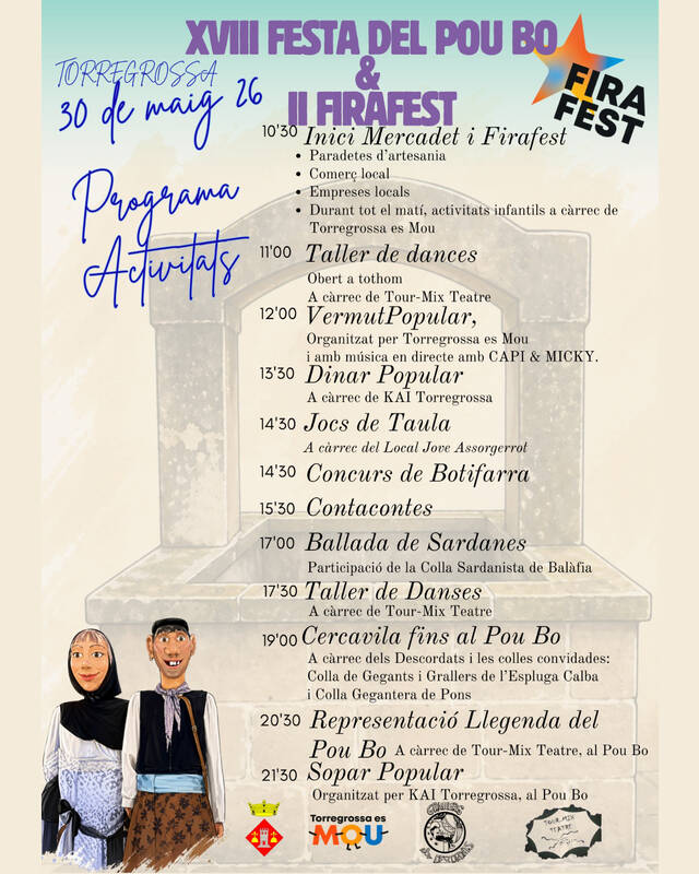Programa de la XVIII Festa del Pou Bo i II Firafest