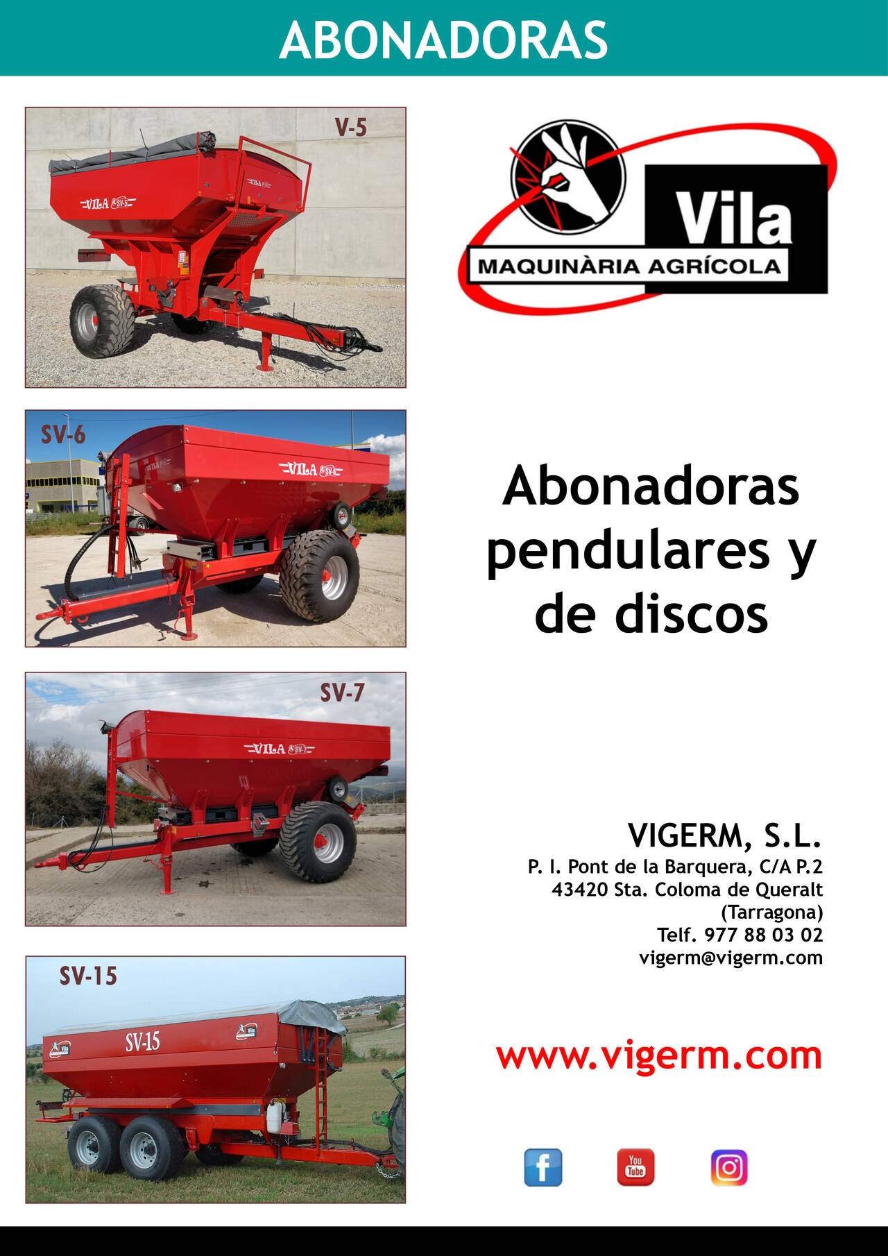 Abonadoras pendulares y discos
