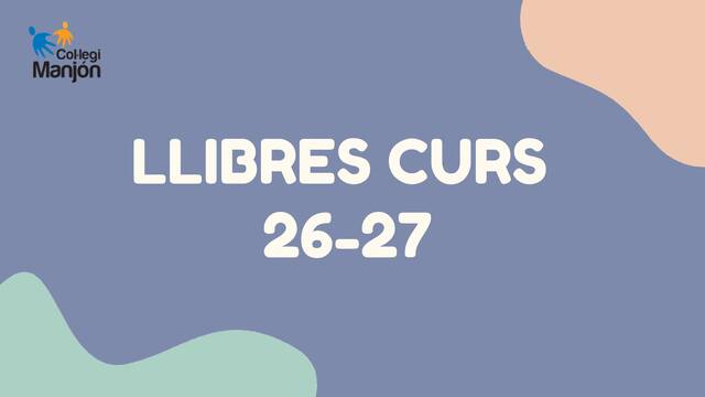 LLIBRES CURS 26-27