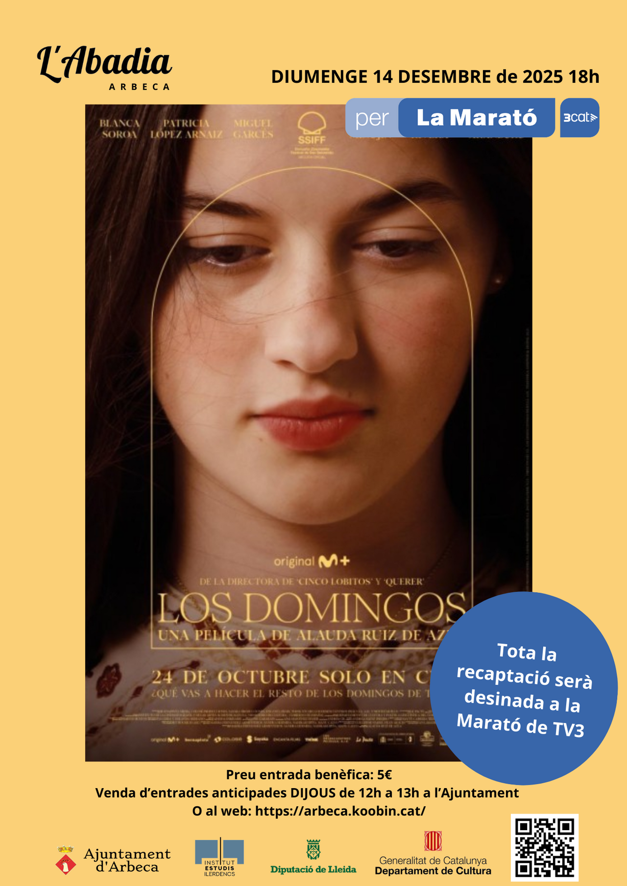 L'Abadia. Cinema: LOS DOMINGOS  per La Marató de 3CAT