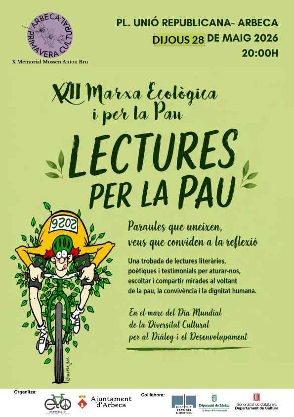 Sala República/ Plaça Unió Republicana. Lectures per la Pau