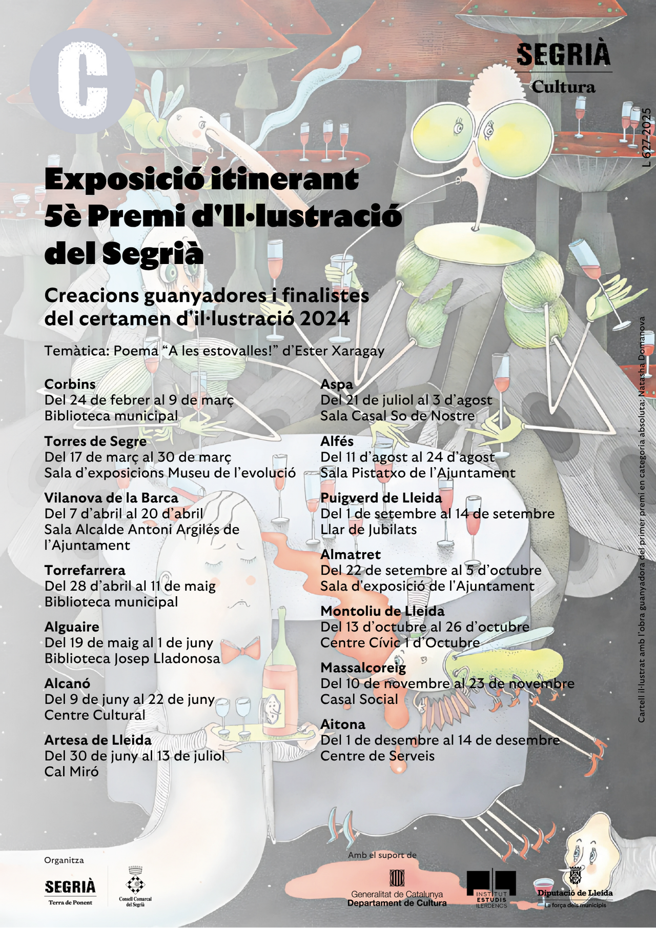 Exposició itinerant del 5è Premi d’Il·lustració del Segrià  -- Montoliu de Lleida