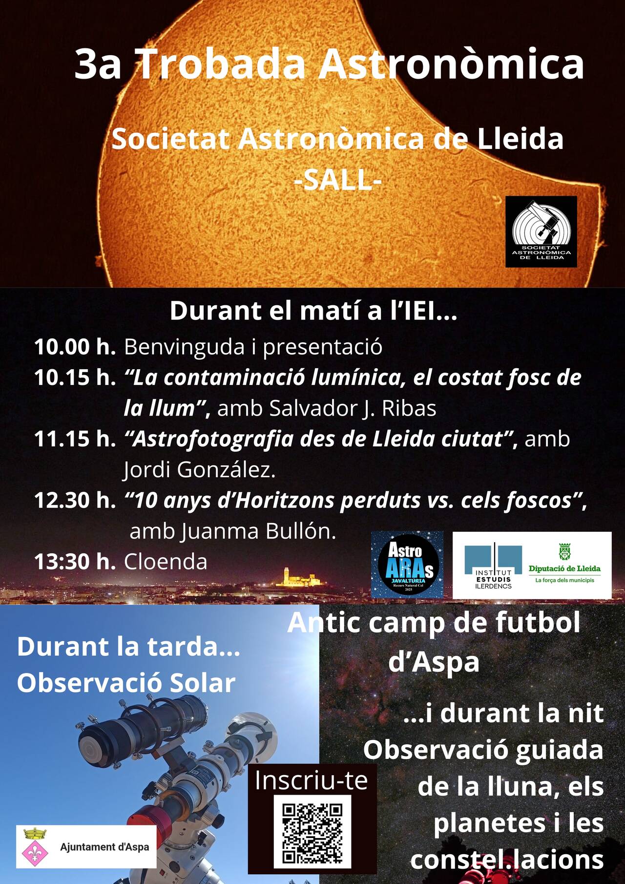 3a TROBADA D’AFICIONATS A L’ASTRONOMIA DE LLEIDA