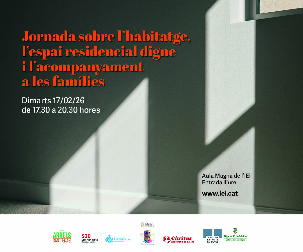 Jornada sobre l’habitatge, l’espai residencial digne i l’acompanyament a les famílies
