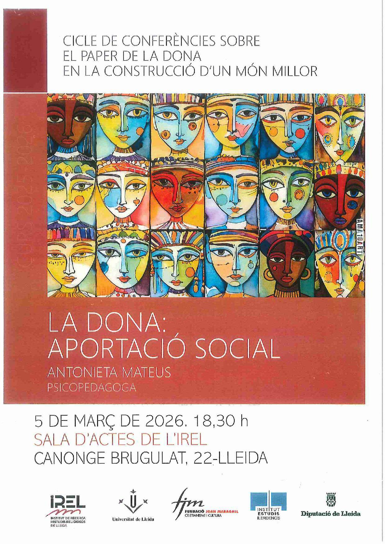 Conferència “La dona: aportació social”.
