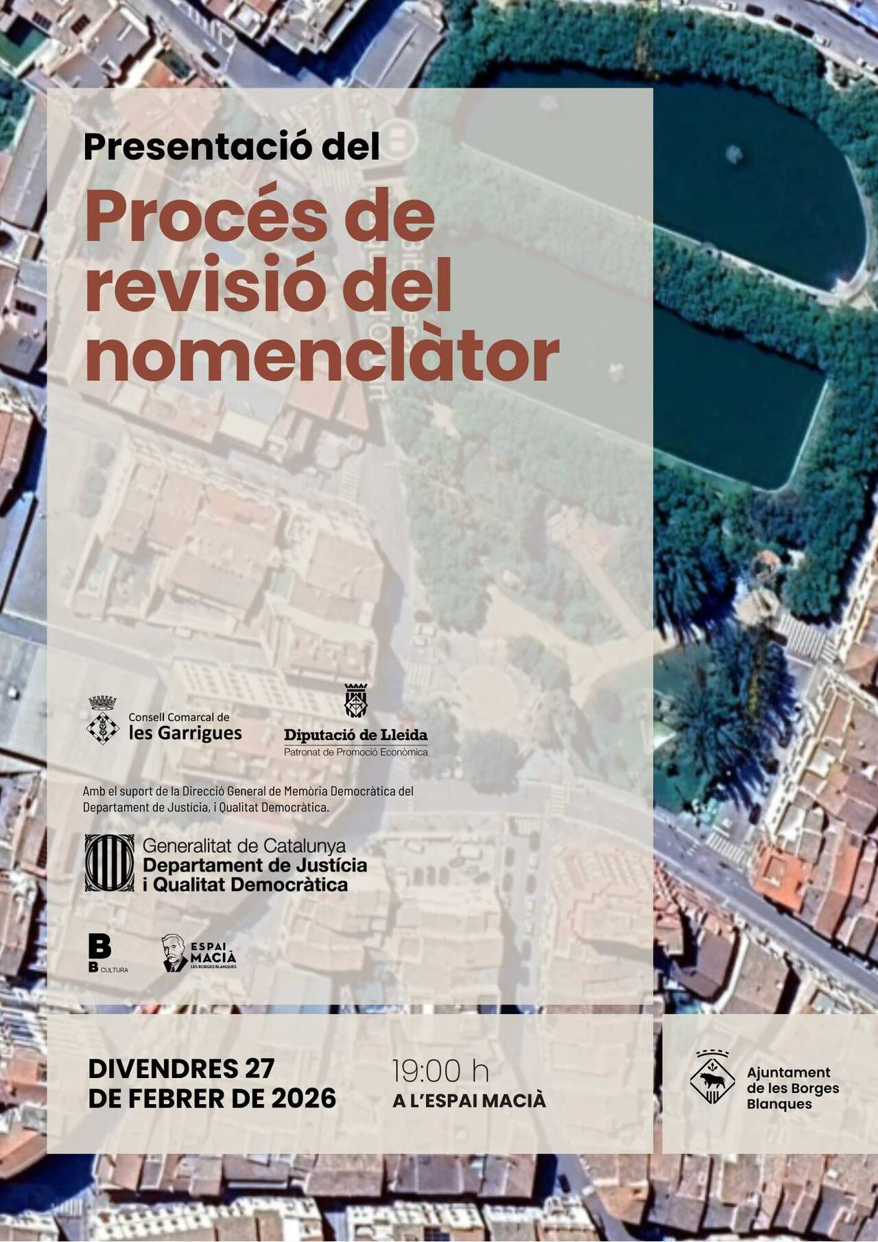 L’Espai Macià acull la presentació del procés de revisió del nomenclàtor de les Borges