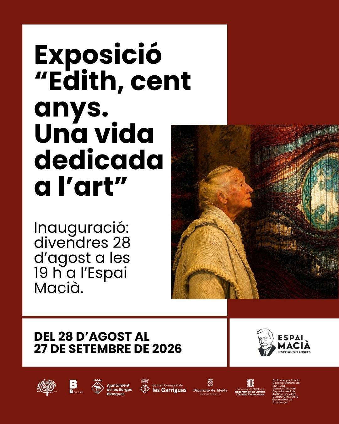 Exposició retrospectiva d’Edith Schaar a l’Espai Macià --- Les Borges Blanques