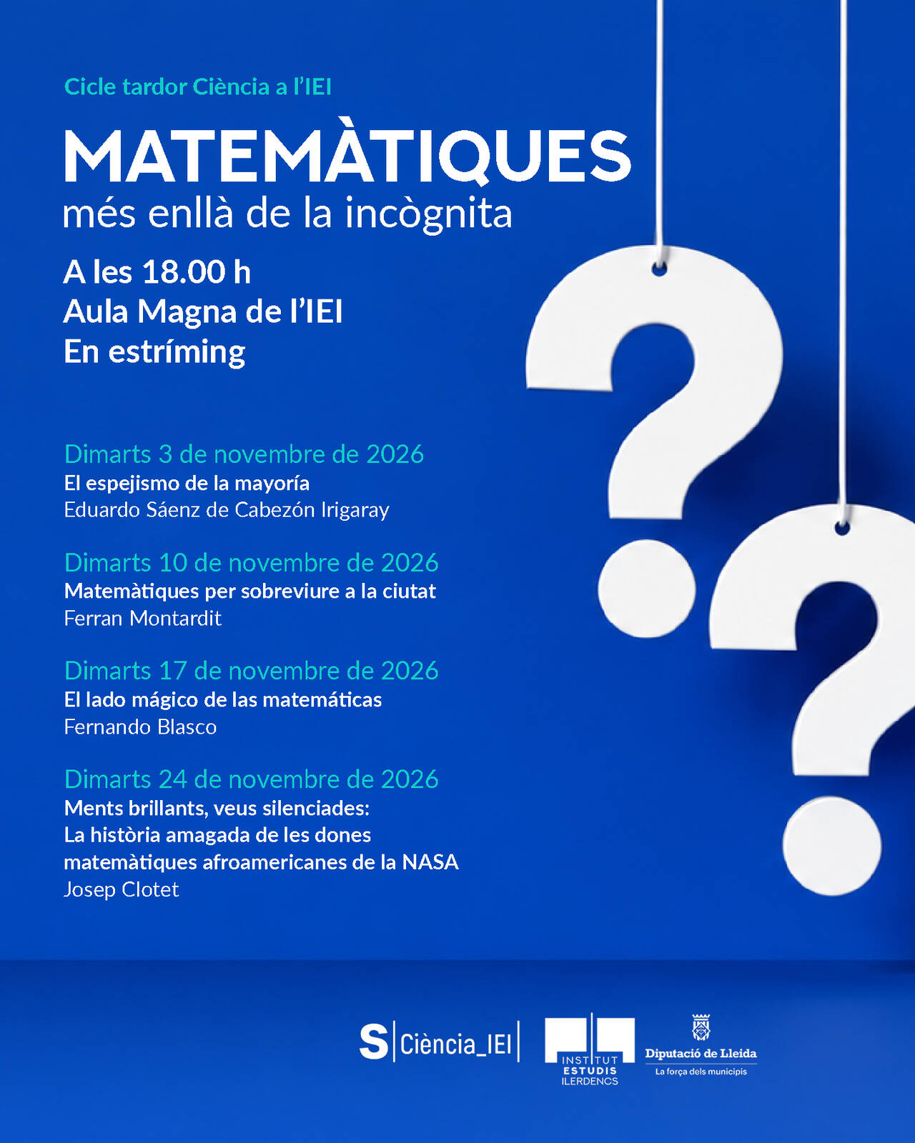 Matemàtiques: més enllà de la incògnita