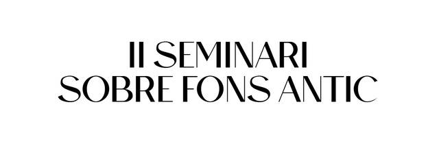 II Seminari sobre fons antic