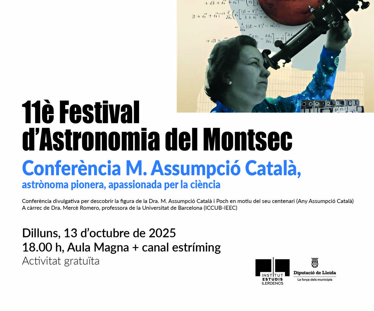 Conferència “M. Assumpció Català, astrònoma pionera, apassionada per la ciència”
