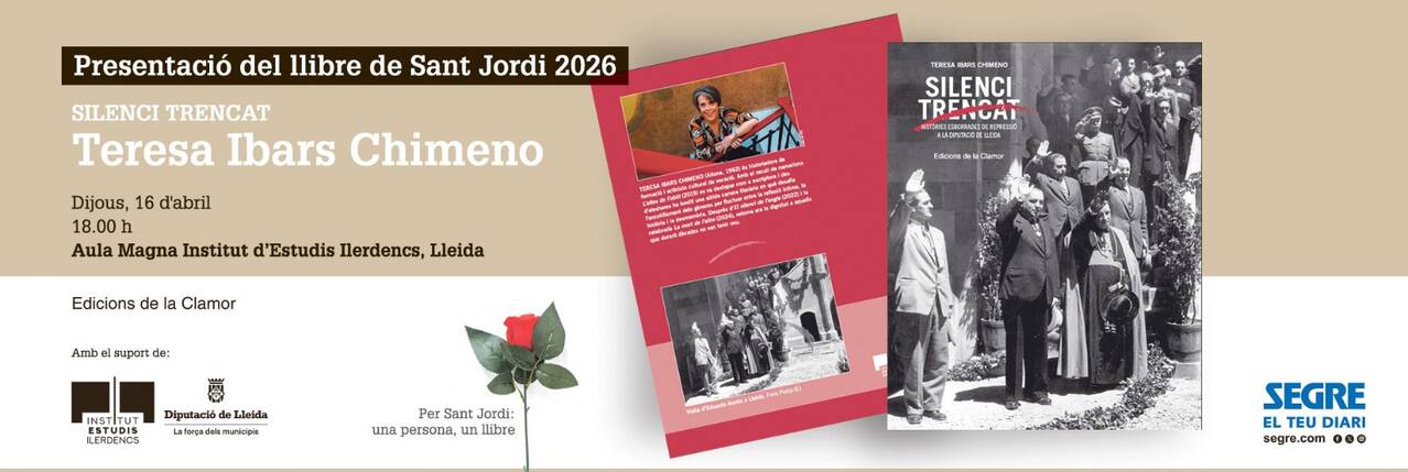 Presentació Llibre  del diari Segre per Sant Jordi ‘Silenci trencat’ de Teresa Ibars