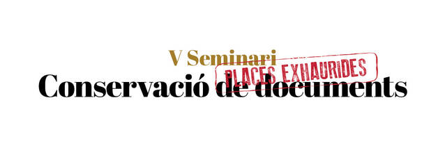 V Seminari de conservació de documents