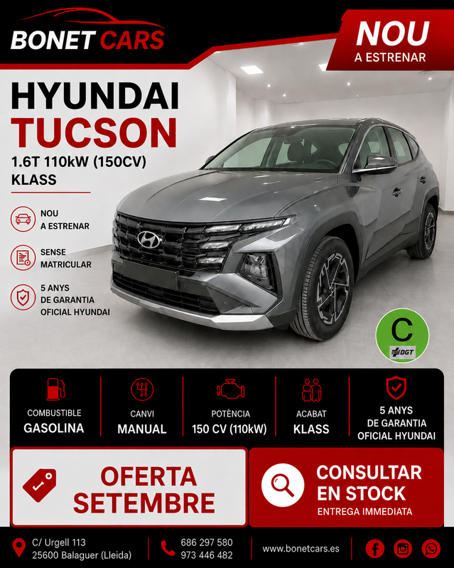 HYUNDAI TUCSON 1.6T 110kW 150CV Klass