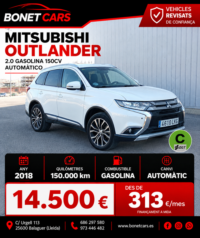 MITSUBISHI OUTLANDER 2.0 150CV Automàtic