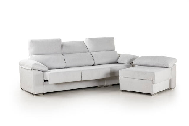 Sofà chaise-longue pouff partit