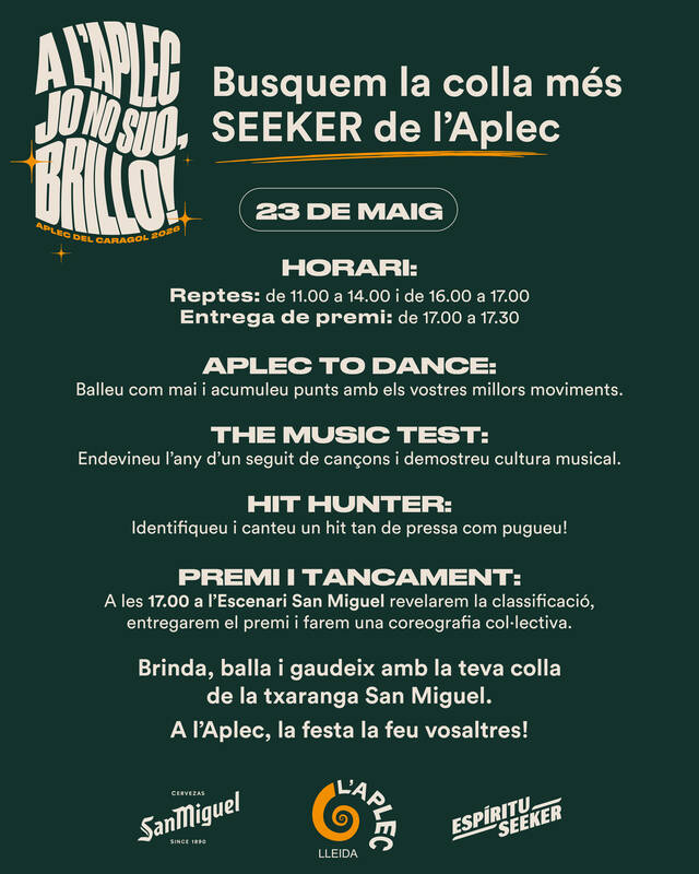 San Miguel busca LA COLLA MÉS SEEKER de l'Aplec!