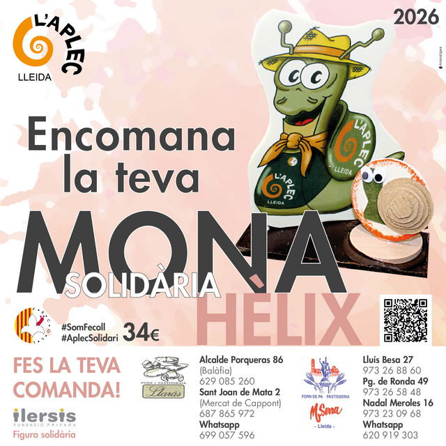 La mascota del Aplec se convierte de nuevo en Mona de Pascua gracias a la solidaridad de la Fecoll