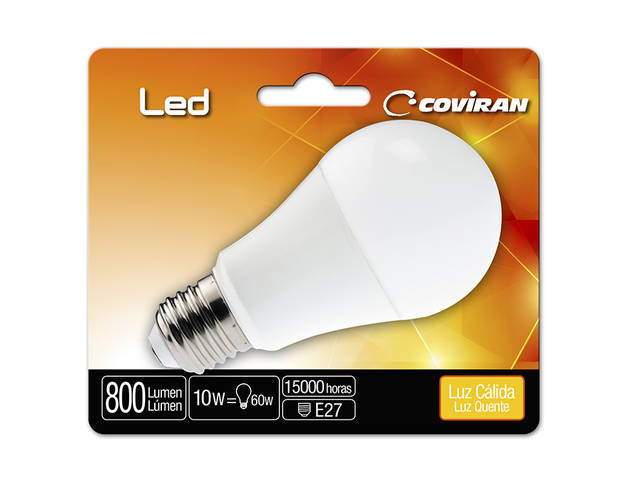 LMP COVIRAN LED STANDAR 10W E27 800 LM CALIDA 1BL