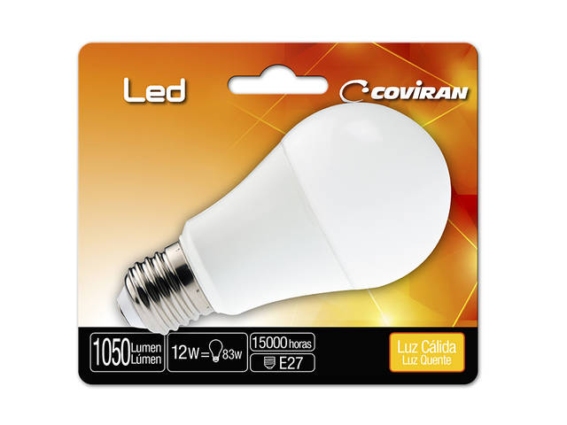 LMP COVIRAN LED STANDAR 12W E27 1050 LM CALIDA 1BL