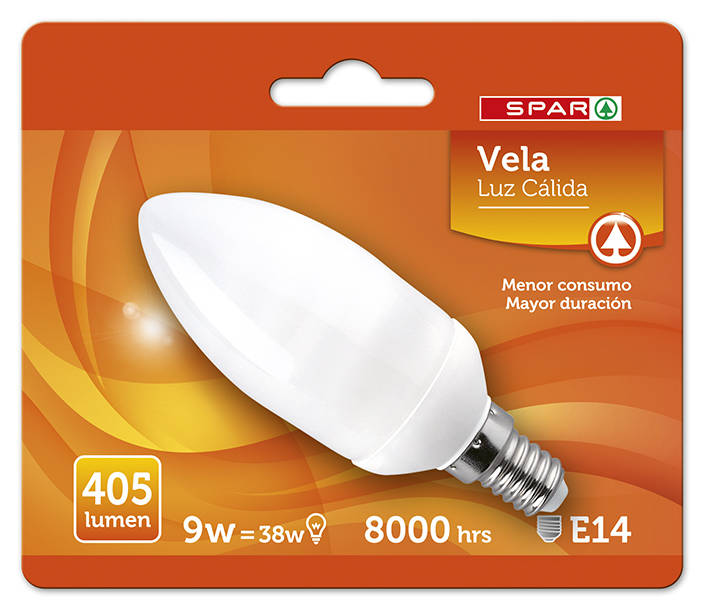 LMP SPAR AHO VELA 9W E14 CAL BL1