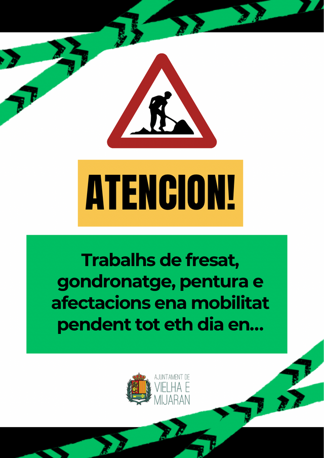 Aguesta setmana comèncen es trabalhs de fresat, gondronatge e pentura de diuèrsi carrèrs de Vielha que formen part deth projècte “Carrèr a Carrèr”