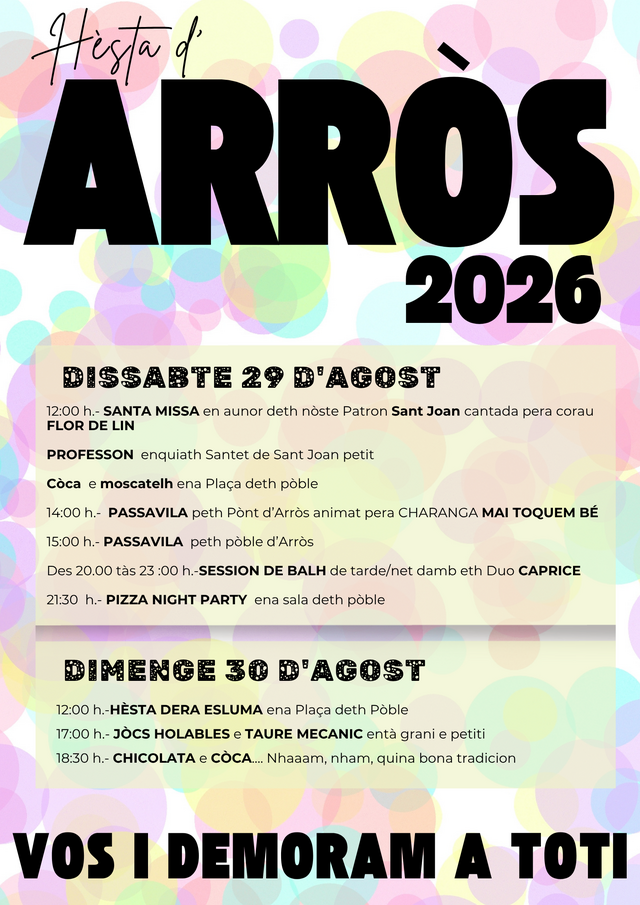Arriben es hèstes de Sant Joan d’agost ena Val d’Aran